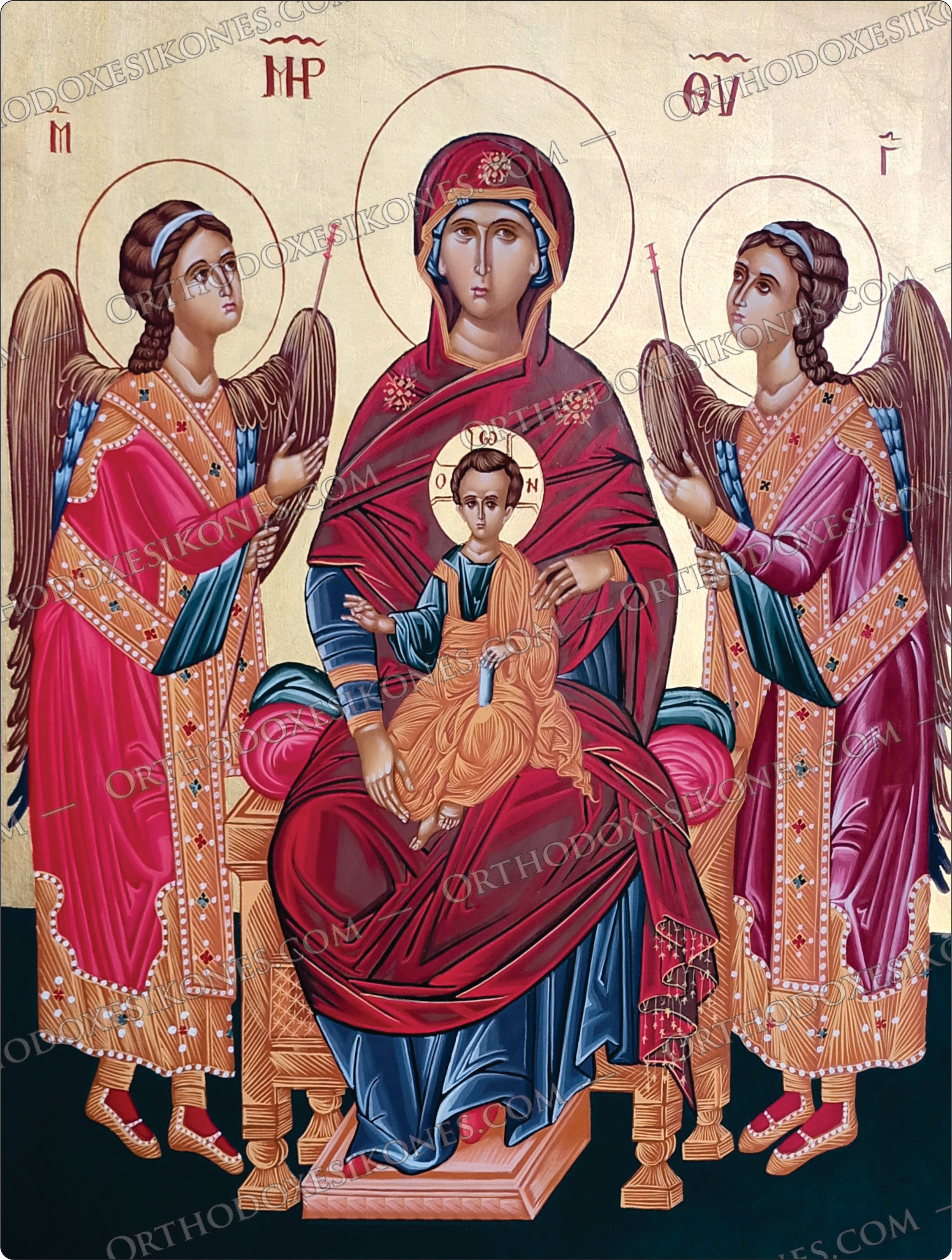 Παναγια και Βρεφος με Αρχαγγελους Μιχαηλ και Γαβριηλ | Virgin Mary and Child with Archangels Michael and Gabriel - 5009